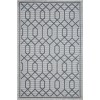 Loomaknoti Breyleigh Chendler Cream/Blue EB001 4 ft. X 6 ft. Rectangle Rug