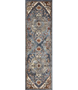 Loomaknoti Alsbrooke Zailorn Blue/Cream EA006 2 ft. X 6 ft. 7 in. Rectangle Rug