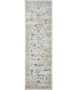 Loomaknoti Kehleigh Oviel Cream/Blue EK013 2 ft. X 6 ft. 7 in. Rectangle Rug