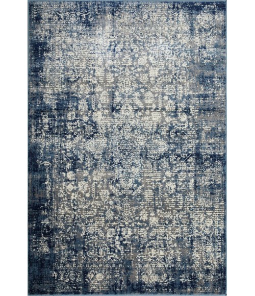 Loomaknoti Aysal Athna Cream/Blue EAY003 4 ft. X 6 ft. Rectangle Rug