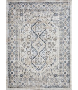 Loomaknoti Kehleigh Awester Cream/Blue EK018 9 ft. 10 in. X 12 ft. 10 in. Rectangle Rug