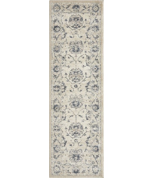 Loomaknoti Malanie Corlia Cream/Gray Rug EM005 2 ft. X 6 ft. 7 in. Rectangle - Rugs Town Loomaknoti Malanie Corlia Cream/Gray EM005 2 ft. X 6 ft. 7 in. Rectangle Rug