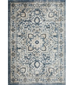 Loomaknoti Kehleigh Osdorn Blue/Cream EK009 4 ft. X 6 ft. Rectangle Rug