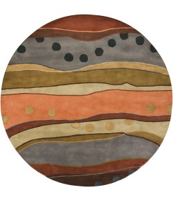 Chandra ANTARA ANT-117 7 ft. 9 in. Round Rug - Grey, Orange, Multi