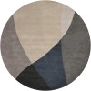 Chandra BENSE GARZA BEN-3003 7 ft. 9 in. Round Rug - Grey, Blue, Black