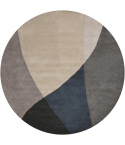 Chandra BENSE GARZA BEN-3003 7 ft. 9 in. Round Rug - Grey, Blue, Black