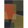 Chandra BENSE GARZA BEN-3014 7 ft. 9 in. X 10 ft. 6 in. Rect. Rug - Green, Orange