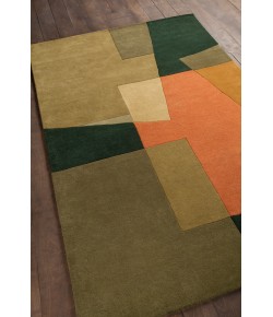 Chandra BENSE GARZA BEN-3014 7 ft. 9 in. X 10 ft. 6 in. Rect. Rug - Green, Orange