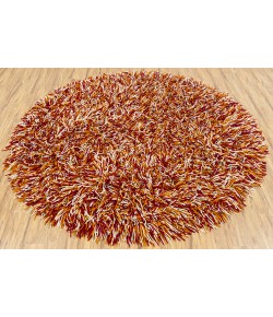 Chandra CYRAH CYR-10801 7 ft. 9 in. Round Rug - Red, Orange, Ivory