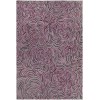 Chandra LEIA LEI-42200 5 ft. X 7 ft. 6 in. Rect. Rug - Plum, Grey