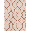 Chandra LIMA LIM-25712 3 ft. X 5 ft. Rect. Rug - White, Orange