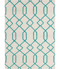 Chandra LIMA LIM-25713 3 ft. X 5 ft. Rect. Rug - White, Teal