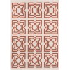 Chandra LIMA LIM-25719 3 ft. X 5 ft. Rect. Rug - White, Orange
