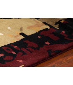 Chandra NIRVANA NIR-6602 7 ft. 9 in. X 10 ft. 6 in. Rect. Rug - Burgundy, Green, Tan, Black, Brown