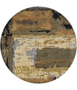 Chandra NIRVANA NIR-6603 7 ft. 9 in. Round Rug - Blue, Beige, Brown, Green, Black