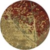 Chandra NIRVANA NIR-6604 7 ft. 9 in. Round Rug - Green, Red, Burgundy, Brown
