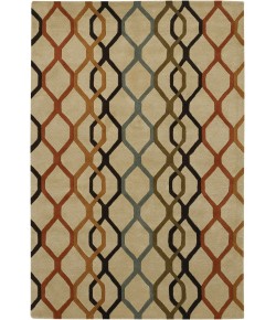 Chandra ROWE ROW-11125 7 ft. 9 in. X 10 ft. 6 in. Rect. Rug - Tan, Orange, Rust, Black, Blue, Green