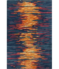 Chandra STELLA STE-52166 5 ft. X 7 ft. 6 in. Rect. Rug - Blue, Grey, Red, Orange