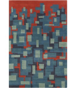 Chandra STELLA STE-52249 5 ft. X 7 ft. 6 in. Rect. Rug - Blue, Red, Charcoal