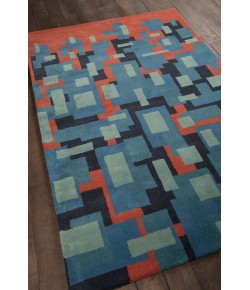 Chandra STELLA STE-52249 5 ft. X 7 ft. 6 in. Rect. Rug - Blue, Red, Charcoal