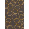 Chandra STELLA STE-52258 5 ft. X 7 ft. 6 in. Rect. Rug - Charcoal, Yellow