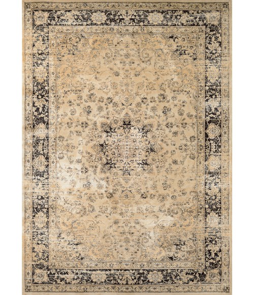 Couristan Zahara Persian Vase Extra Large Oatmeal/Black Area Rug