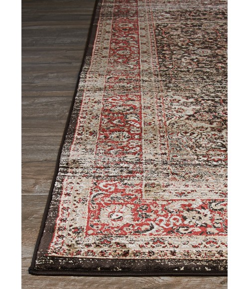Zahara Area Rug Couristan Zahara Lotus Medallion Extra Large Black/Red/Oatmeal Area Rug