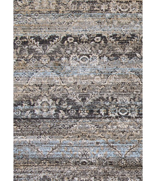 Couristan Zahara All Over Diamond 3' x 5' Black/Light Blue/Oatmeal Area Rug