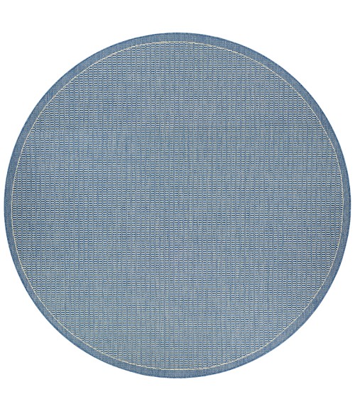 Couristan Recife Saddlestitch 8' Runner Champagne/Blue Area Rug