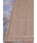 Couristan Recife Saddlestitch 4' x 6' Cocoa/Natural Area Rug