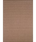 Couristan Recife Saddlestitch 4' x 6' Cocoa/Natural Area Rug