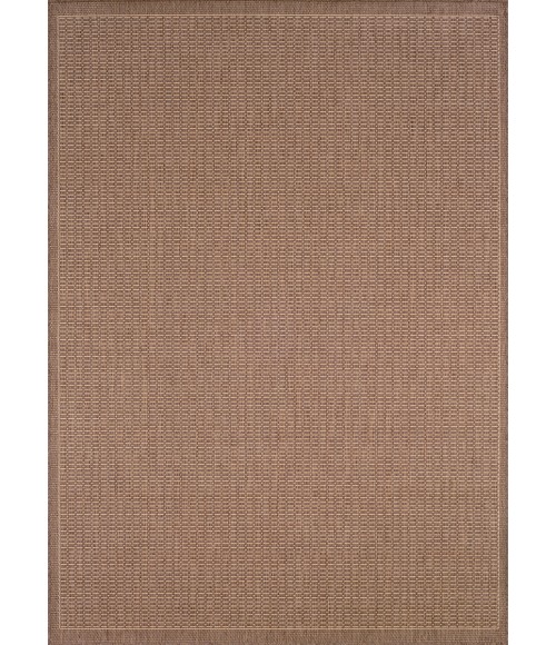 Couristan Recife Saddlestitch 4' x 6' Cocoa/Natural Area Rug