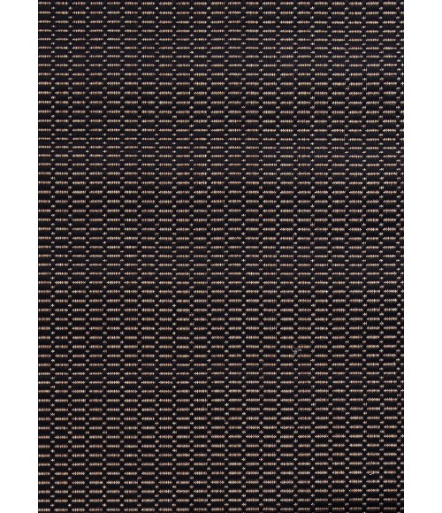 Couristan Recife Saddlestitch 6' x 9' Black/Cocoa Area Rug