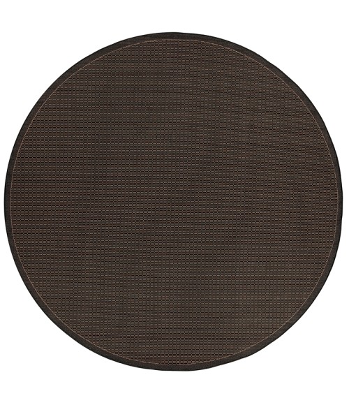 Couristan Recife Saddlestitch 6' x 9' Black/Cocoa Area Rug