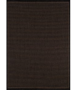 Couristan Recife Saddlestitch Black/Cocoa Area Rug 5 ft. 10 in. X 9 ft. 2 in. Rectangle