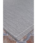 Couristan Recife Saddlestitch Square Grey/White Area Rug