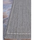 Couristan Recife Saddlestitch Square Grey/White Area Rug