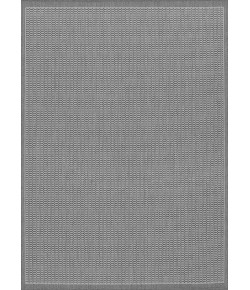 Couristan Recife Saddlestitch Grey/White Area Rug 5 ft. 10 in. X 9 ft. 2 in. Rectangle