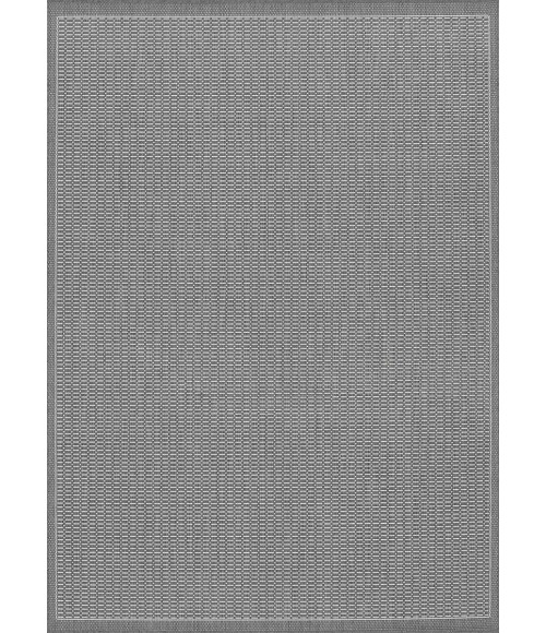 Couristan Recife Saddlestitch Square Grey/White Area Rug