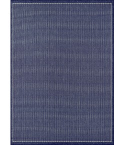 Couristan Recife Saddlestitch Ivory/Indigo Area Rug 7 ft. 6 in. X 7 ft. 6 in. Square
