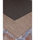 Couristan Recife Checkered Field 2' x 4' Black/Cocoa Area Rug