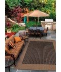 Couristan Recife Checkered Field 2' x 4' Black/Cocoa Area Rug