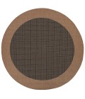 Couristan Recife Checkered Field 2' x 4' Black/Cocoa Area Rug