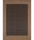 Couristan Recife Checkered Field 2' x 4' Black/Cocoa Area Rug