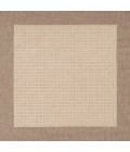 Couristan Recife Checkered Field Square Natural/Cocoa Area Rug