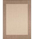 Couristan Recife Checkered Field Square Natural/Cocoa Area Rug