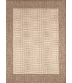 Couristan Recife Checkered Fiel Dnatural/Cocoa Area Rug 8 ft. 6 in. X 8 ft. 6 in. Square