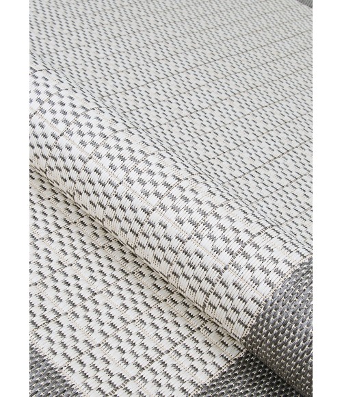 Couristan Recife Checkered Field 6' x 9' Grey/White Area Rug