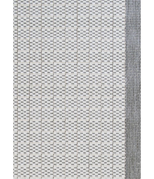 Couristan Recife Checkered Field 6' x 9' Grey/White Area Rug