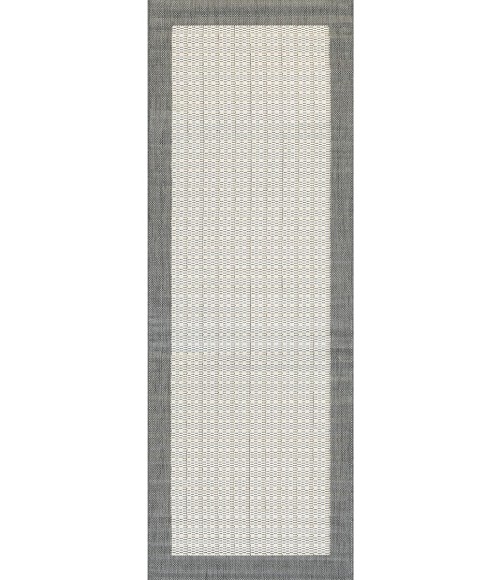 Couristan Recife Checkered Field 6' x 9' Grey/White Area Rug